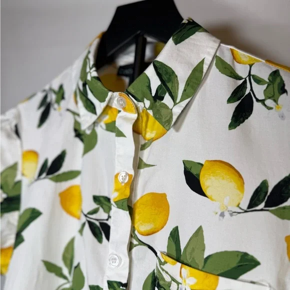 Cynthia Rowley Lemon Print Button-Up Dress.
Size XS - Picture 4 of 9